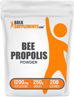 BulkSupplements.com Bee Propolis Powder - Bee Propolis Supplement, Antioxidant Source - for Immune Support, Natural &amp; Gluten Free, 1200mg per Serving, 250g (8.8 oz) (Pack of 1)