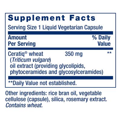 Life Extension Skin Restoring Ceramides - Promotes Hydration &amp; Encourages Healthy Ceramide Levels in Skin - Once-Daily Oral Supplement - Non-GMO, Gluten-Free - 30 Liquid Vegetarian Capsules