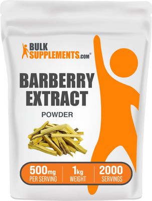 BulkSupplements.com Barberry Extract Powder - Barberry Supplements, Barberry Powder - Herbal Supplement, Gluten Free, 500mg per Serving, 1kg (2.2 lbs) (Pack of 1)
