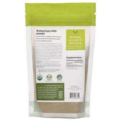 Banyan Botanicals Brahmi/Gotu Kola Powder - Organic Centella Asiatica -Supports Focus, Concentration, Alertness, and a Balanced Sense of Calm* - lb. - Non-GMO Sustainably Sourced Vegan