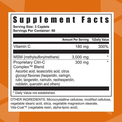 Youngevity Freelife MSM Ultra | 3,000 mg MSM + Proprietary Citri-C Complex Blend + Vitamin C | Ultimate Methylsulfonylmethane Supplement | Bone &amp; Joint Support | 180 Count
