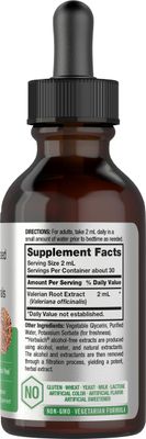 Horbach Valerian Root Extract Drops Alcohol Free | 2 fl oz | Super Concentrated Liquid | Vegetarian, Non-GMO &amp; Gluten Free