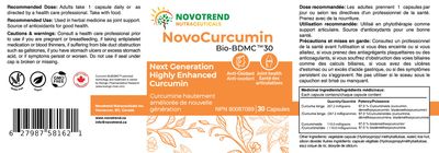 BIOBDMC NovoCurcumin-BioBDMC30-30 Capsules- Next Generation Highly Enhanced Curcumin