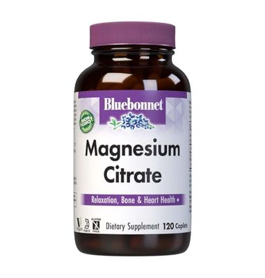 Bluebonnet Nutrition Magnesium Citrate, 400mg of Magnesium, Maximum Absorption, Supports Immune Health &amp; Energy Production*, Soyfree, Gluten-Free, Non-GMO, Kosher, Dairy Free, Vegan, 120 Caplets