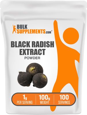 BulkSupplements.com Black Radish Extract Powder - Black Radish Supplement, Black Radish Root Powder - Herbal Supplement, Gluten Free, 1000mg per Serving, 100g (3.5 oz) (Pack of 1)