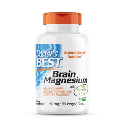 Doctor&#39;s Best, Brain Magnesium Vegetable Capsules, 90 Count (Pack of 1)