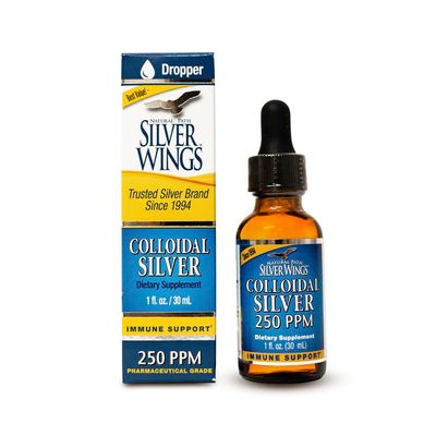Natural Path Silver Wings Colloidal Silver Mineral Supplement, 250 Ppm, 1 Fluid Ounce