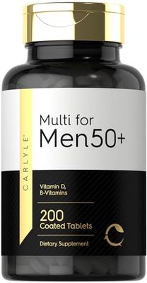 Carlyle Multivitamin for Men Over 50 Plus | 200 Count | with B Vitamins, Vitamin D, Magnesium &amp; Zinc | Gluten Free Supplement