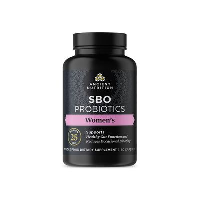 Probiotics for Women by Ancient Nutrition, SBO Probiotics Women&#39;s 60 Ct, Digestive and Immune Support, Bloating Relief for Women, Gluten Free, Superfoods Blend, 25 Billion CFUs*