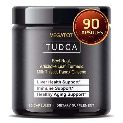 VEGATOT TUDCA (Tauroursodeoxycholic Acid) 6,100MG/Seving - *USA Made and Tested* Liver Support with Beet Root L-Arginine Milk Thistle Artichoke - Bile Flow Support Clean &amp; Detox Formula