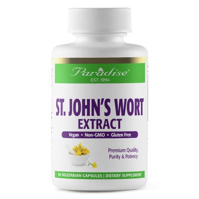 Paradise Herbs St. John&#39;s Wort Extract, Super Potent, Ultra Pure, Vegan, Non-GMO, 90 Vegetarian Capsules