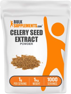 BulkSupplements.com Celery Seed Extract Powder - Celery Seed Supplement, Celery Seed Powder - Herbal Supplement, Gluten Free, 1000mg per Serving, 1kg (2.2 lbs) (Pack of 1)