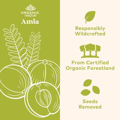 ORGANIC INDIA Amla Powder - Amalaki Indian Gooseberry, Immune Support, Vitamin C for Immune System, Vegan, Ayurvedic Superfood, Antioxidants, Non-GMO, Amla Powder for Hair Growth, Organic - 1 Lb