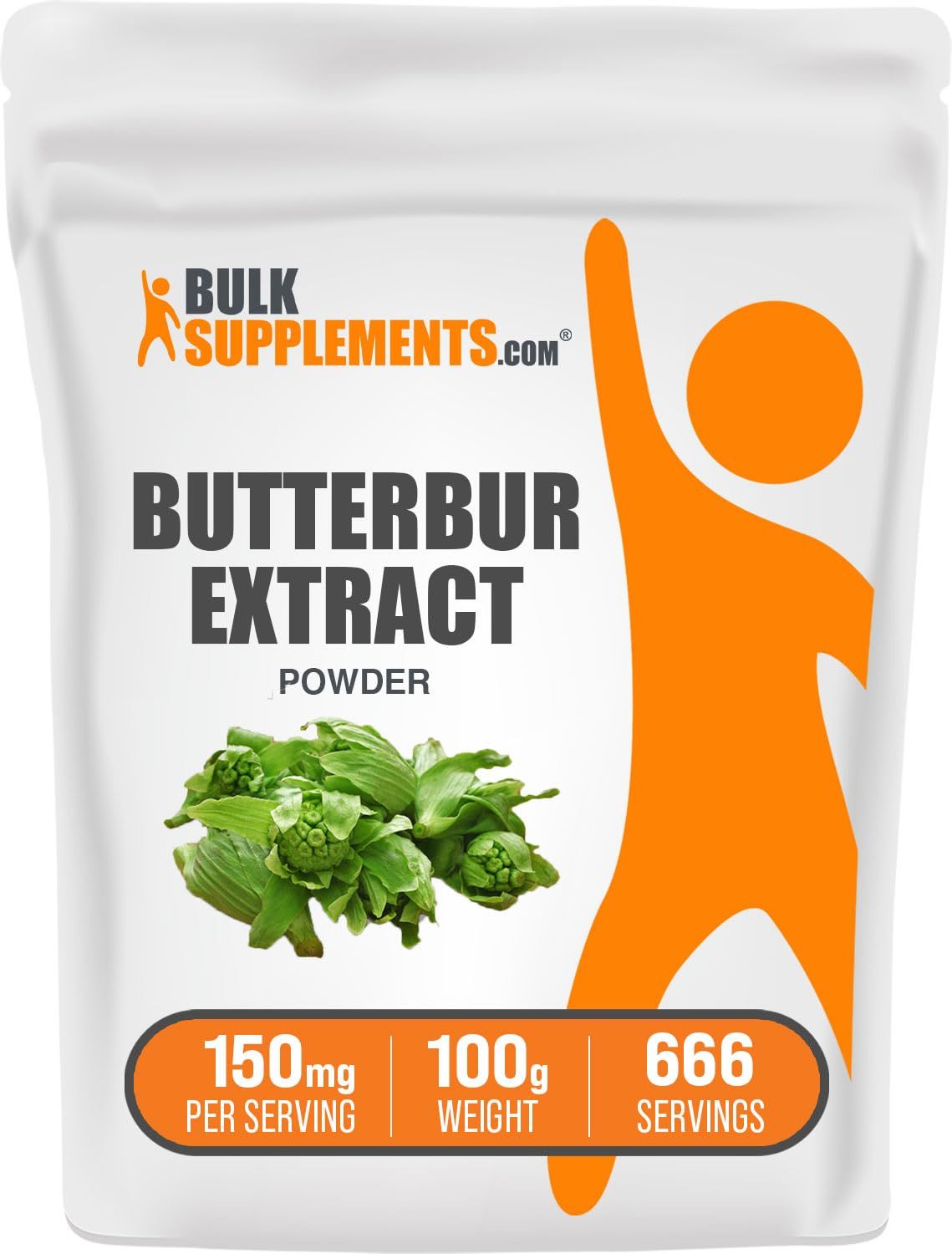 BulkSupplements.com Butterbur Extract Powder - Butterbur Supplements, Antioxidants Supplement, Butterbur 150mg - Vegan &amp; Gluten Free, 150mg per Serving, 100g (3.5 oz) (Pack of 1)