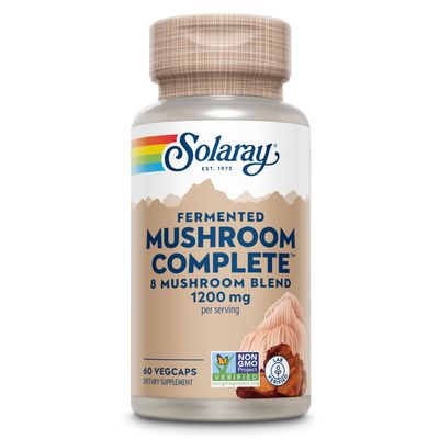 Solaray Fermented Mushroom Complete 1200 mg | Healthy Immune Function Support | 30 Serv | 60 VegCaps