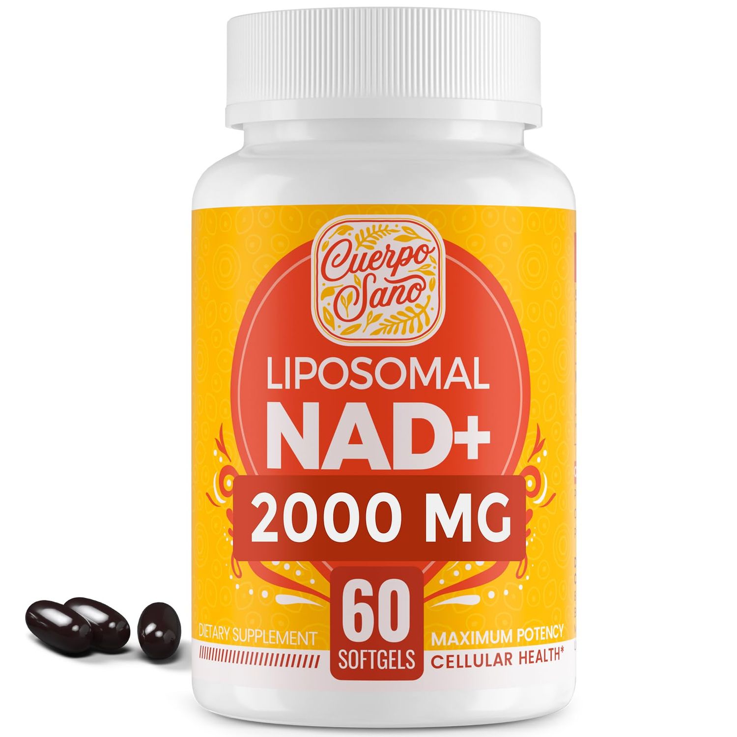 2000 MG NAD Supplement, Liposomal NAD+ Supplement with High Absorption, More Efficient Than Nicotinamide Riboside, Pure &amp; Plus Boosting Supplement, Aging Defense, Metabolism &amp; Cellular, 60 softgels