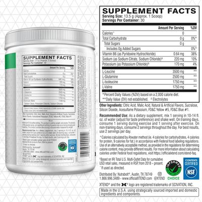 Xtend XTEND Original BCAA Powder 7g BCAA and 2.5g L-Glutamine, Sugar Free Post Workout Muscle Recovery Drink with Amino Acids for Men & Women, 30 Servings