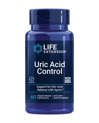 Life Extension Uric Acid Control - Ayuric Terminalia Bellerica Fruit Extract Supplement - Support Healthy Uric Acid Level - Non-GMO, Gluten Free - 60 Vegetarian Capsules
