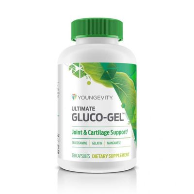 Youngevity Ultimate Gluco-Gel -for Joints, Tendons, Bones &amp; Cartilage | Contains Glucosamine, Gelatin &amp; Manganese | 120 Capsules | 1 Bottle
