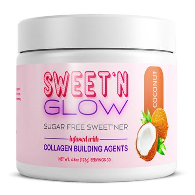 Project Ad Sweet&#39; N Glow Zero Calorie Sugar Free Sweet&#39;Ner with Collagen Building Agents (30 Servings, Coconut)