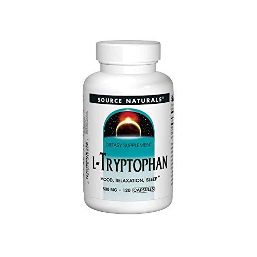 Source Naturals L-Tryptophan, for Mood, Relaxation, and Sleep*, 500mg - 120 Capsules