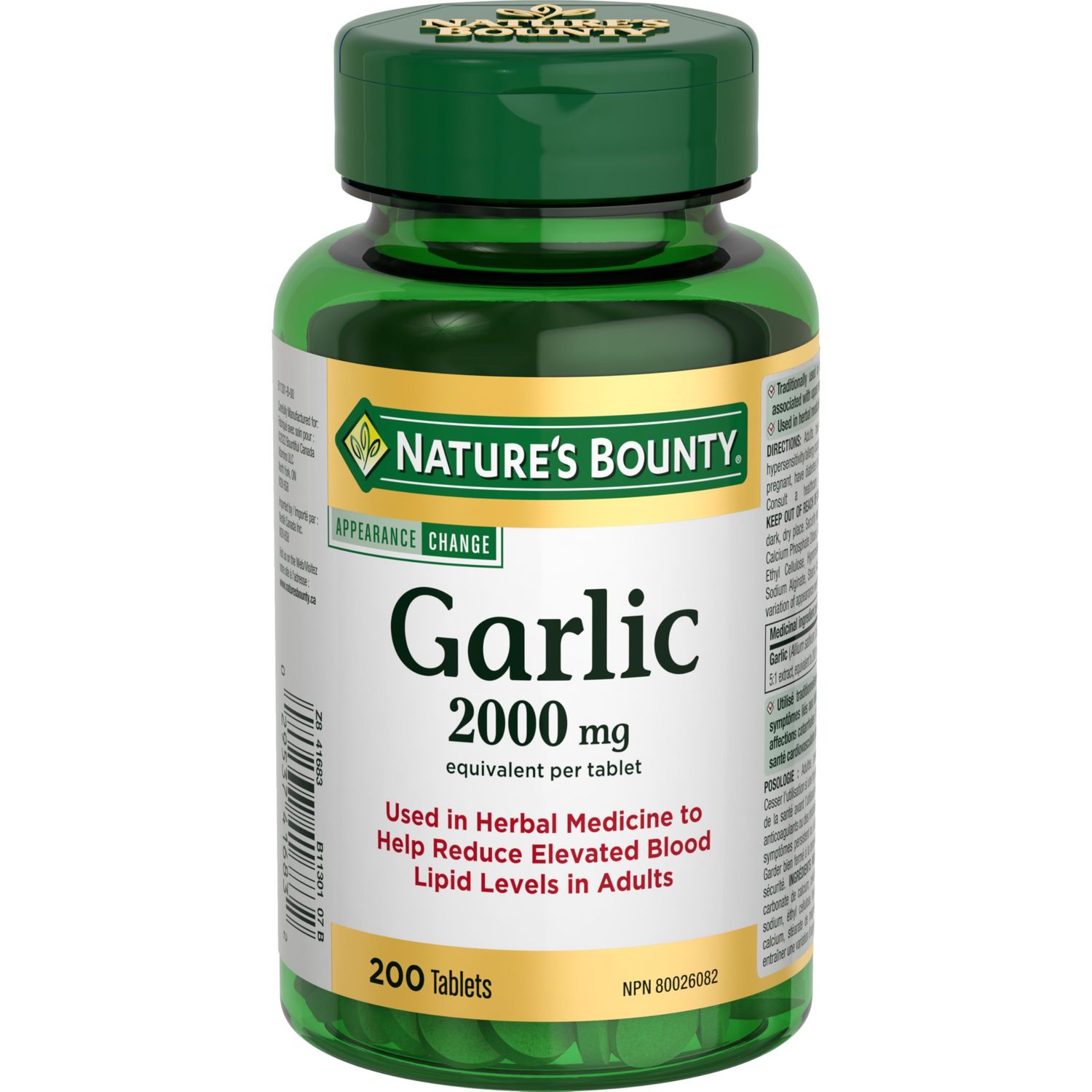 Nature&#39;s Bounty Garlic 2000mg, 200 Tablets