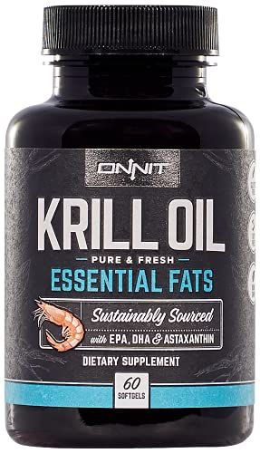 ONNIT Antarctic Krill Oil - 1000mg Per Serving - No Fishy Smell or Taste - Packed with Omega-3s, EPA, DHA, Astaxanthin &amp; Phospholipids - Supports Healthy Joints, Brain, Heart, and Blood Pressure