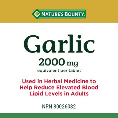 Nature's Bounty Garlic 2000mg, 200 Tablets