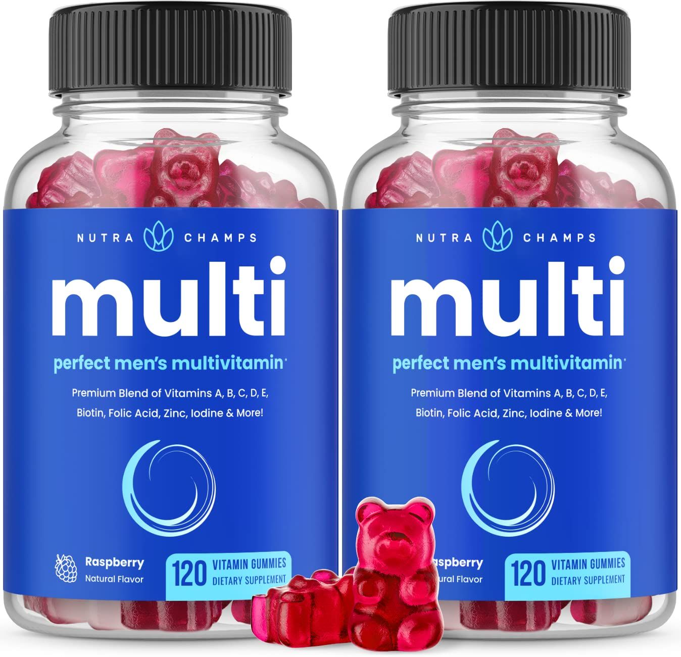 Multivitamin for Men 14+ | Mens Multivitamin Gummies, 240 Count | Vitamins A, B, C, D, E, Biotin, Zinc | Mens Gummy Multivitamins Supplement | Chewable Daily Multi Gummy Vitamins for Men (2 Pack)