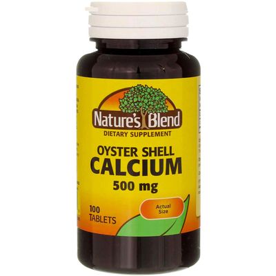 Nature&#39;s Blend Oyster Shell Calcium 500 mg 100 Tabs (1683)
