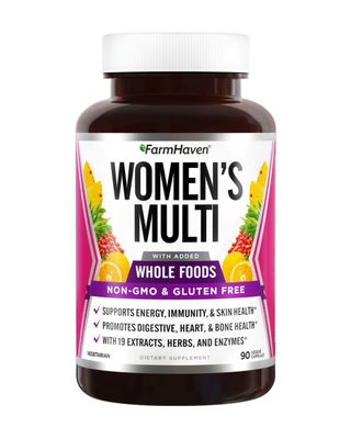 FarmHaven Multivitamin for Women | 22 Essential Nutrients, Fruits &amp; Veggies Womens Multivitamin | Whole Food Multivitamin Boosts Energy, Immune, Heart Health | Womens Daily Vitamins - 90 Capsules