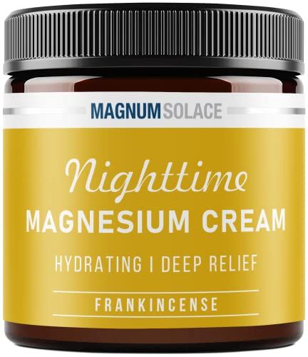 Magnesium Cream - Nighttime Magnesium Lotion - Apply to Legs, Buttocks, Arms or Chest - Topical Magnesium Chloride - USA Made and Safe for Kids