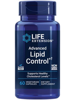 Life Extension Advanced Lipid Control, amla extract, Indian gooseberry, heart health, endothelial health, vegetarian, gluten-free, 60 capsules