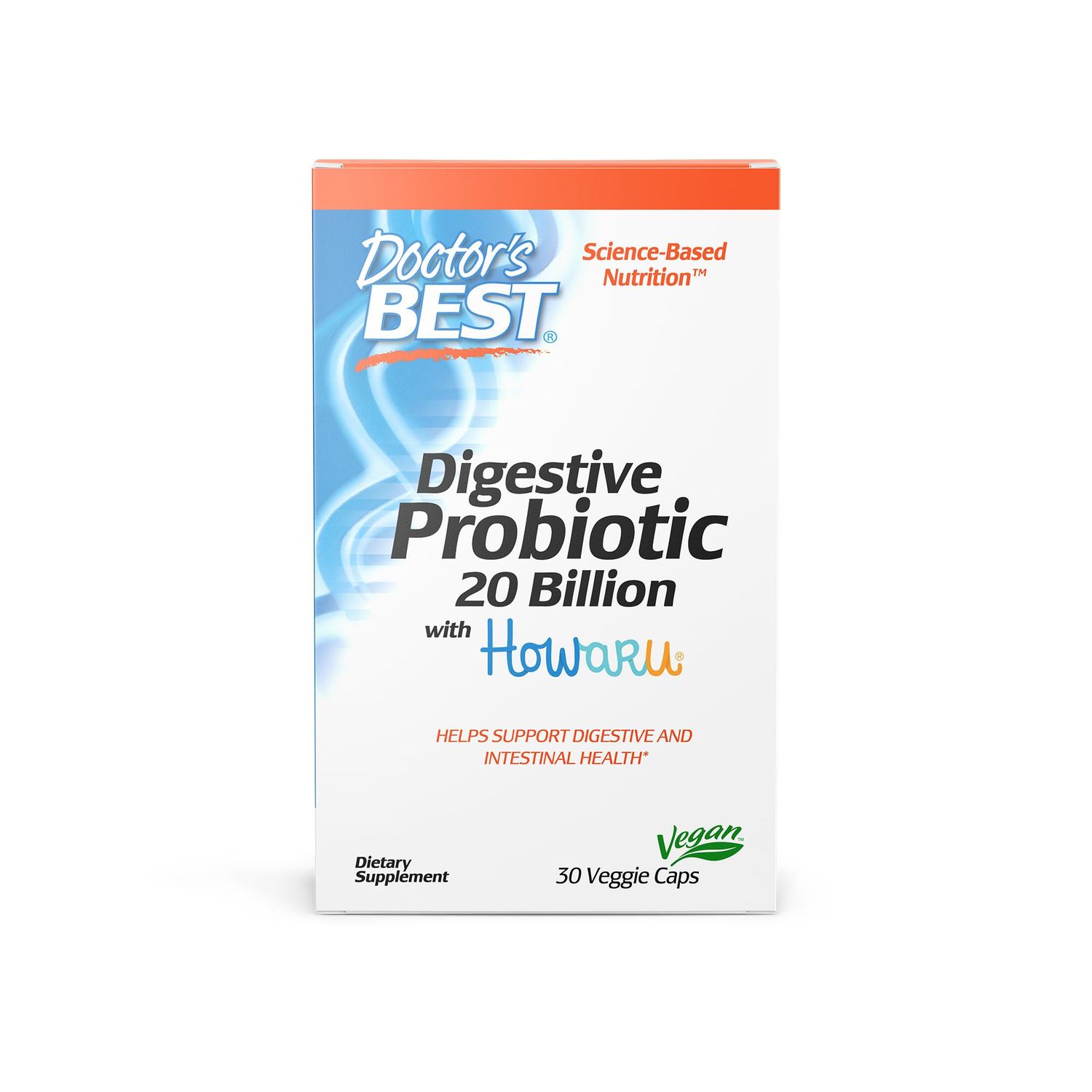 Doctor&#39;s Best Probiotic, Non-GMO, Gluten Free, Vegan, 20 Billion Cfu, 30 Veggie Caps