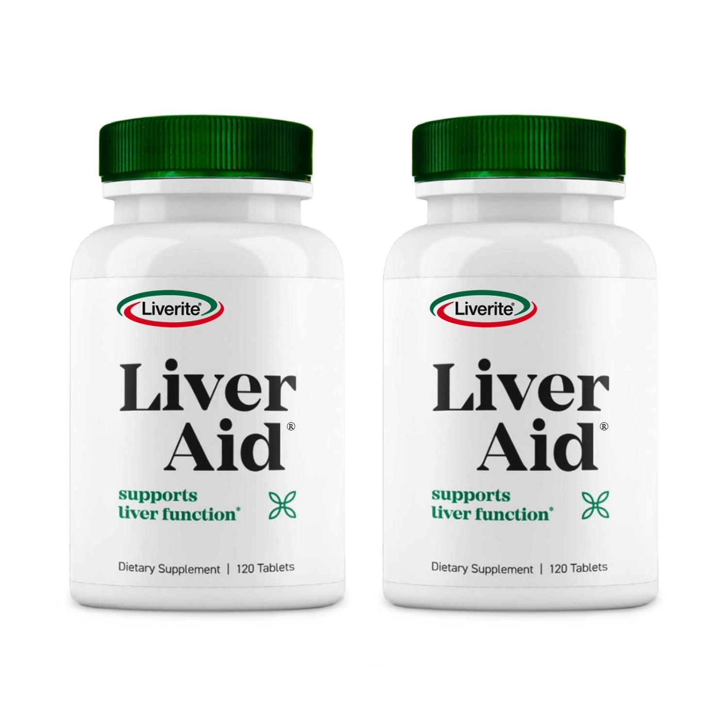 LIVERITE Liver Aid 2-Pack 120 Tablets (Total 240ct) Liver Support, Liver Cleanse, Liver Care, Liver Function, Energy.