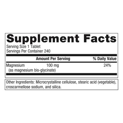 Metagenics Magnesium Glycinate - Highly Absorbable Magnesium - Magnesium Glycinate for Nervous System Support* - Gluten-Free - Non-GMO - Vegetarian - 240 Tablets