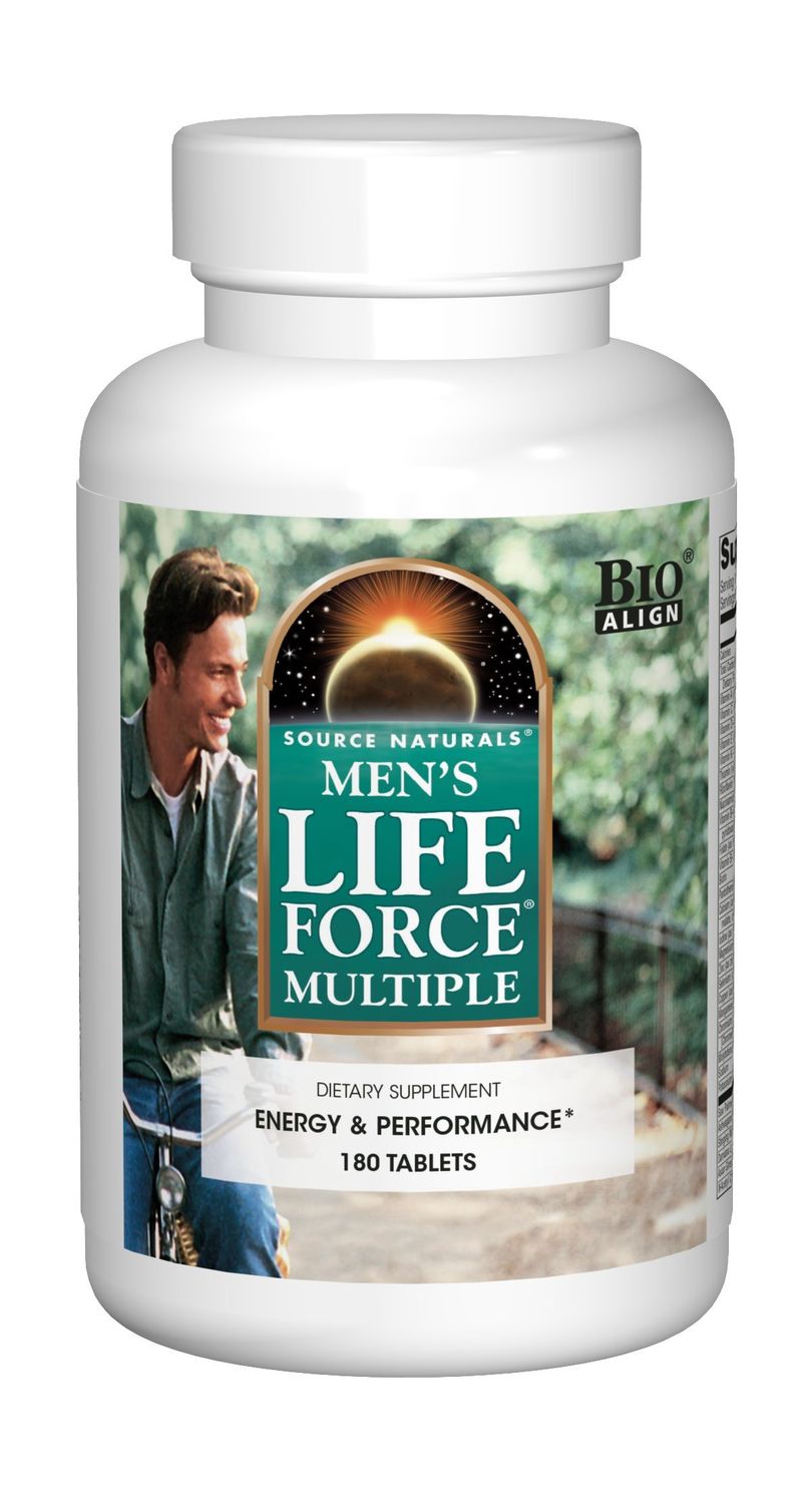 Source Naturals Men&#39;s Life Force Multiple Daily Multivitamin &amp; Immune Health Supplement - 13 Essential Vitamins, Nutrients &amp; Minerals - 180 Tablets