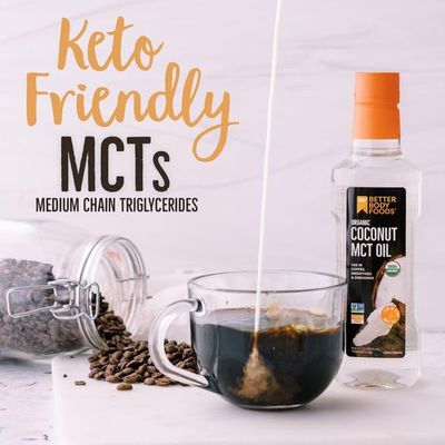 BetterBody Foods Organic Coconut MCT Oil - Energy Boosting- Keto-Friendly - C8 &amp; C10 - Gluten Free - 16.9 oz