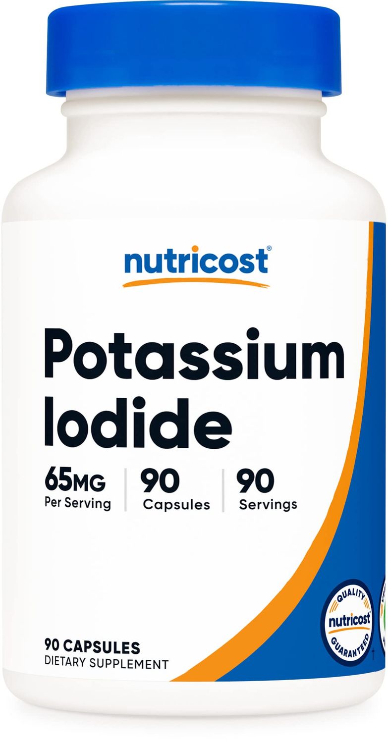 Nutricost Potassium Iodide (KI), 90 Capsules, 65mg Potassium Iodide Per Serving, Vegetarian, Non-GMO &amp; Gluten Free