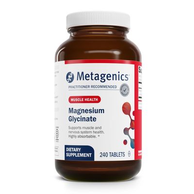 Metagenics Magnesium Glycinate - Highly Absorbable Magnesium - Magnesium Glycinate for Nervous System Support* - Gluten-Free - Non-GMO - Vegetarian - 240 Tablets
