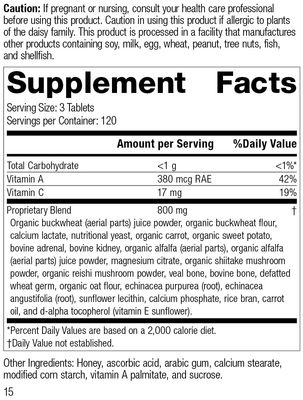 Standard Process Cataplex A-C-P Heart Health, Gum Health, Immune Support, and Vascular Supplement with Vitamin C, Magnesium Citrate, Nutritional Yeast, Vitamin A, Reishi Mushroom Powder - 360 Tablets