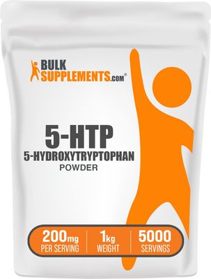 BulkSupplements.com 5-HTP Powder - 5-Hydroxytryptophan, 5 HTP Supplement - 5-HTP 200mg, Mood Support Supplement - Gluten Free, 200mg per Serving, 1kg (2.2 lbs) (Pack of 1)