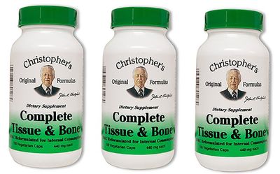 Dr. Christophers Formulas Complete Tissue and Bone, 440mg, 100 Capsules (3 Pack)