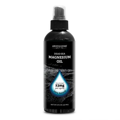 Aromasong Extra Strength Ultra-Pure Magnesium Spray (23mg Magnesium in Each Spray) 8 Oz, Magnesium Oil is Known to be Used for Leg Discomfort and Promotes a Calm Sleep.