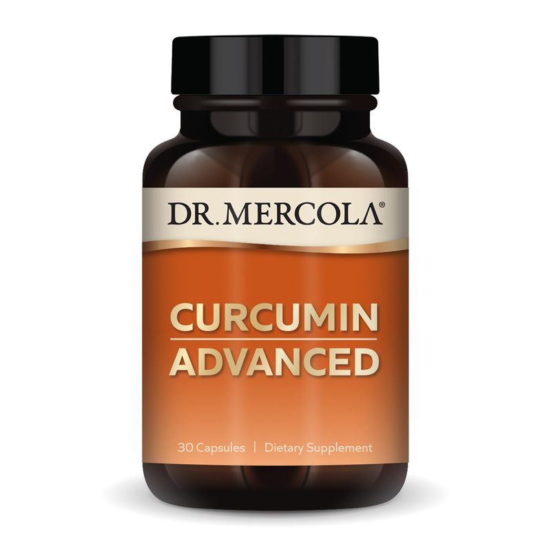 Dr. Mercola Curcumin Advanced, 30 Servings (30 Capsules), 500 mg Per Capsule, Dietary Supplement, Supports Vision Health and Mental Focus, Non-GMO