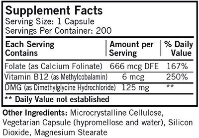 DMG 125 mg with Folate and Methyl B12
