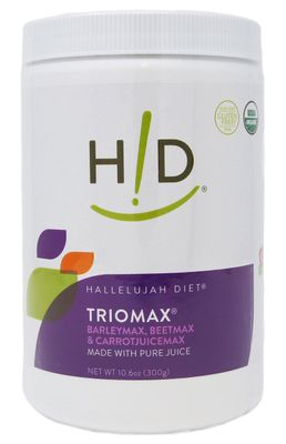 Hallelujah Diet TrioMax - Superfood Vitamin &amp; Antioxidant Blend, Pure Juice Powder Supplement, Organic, Gluten-Free, Vegan, 30 Servings, Large
