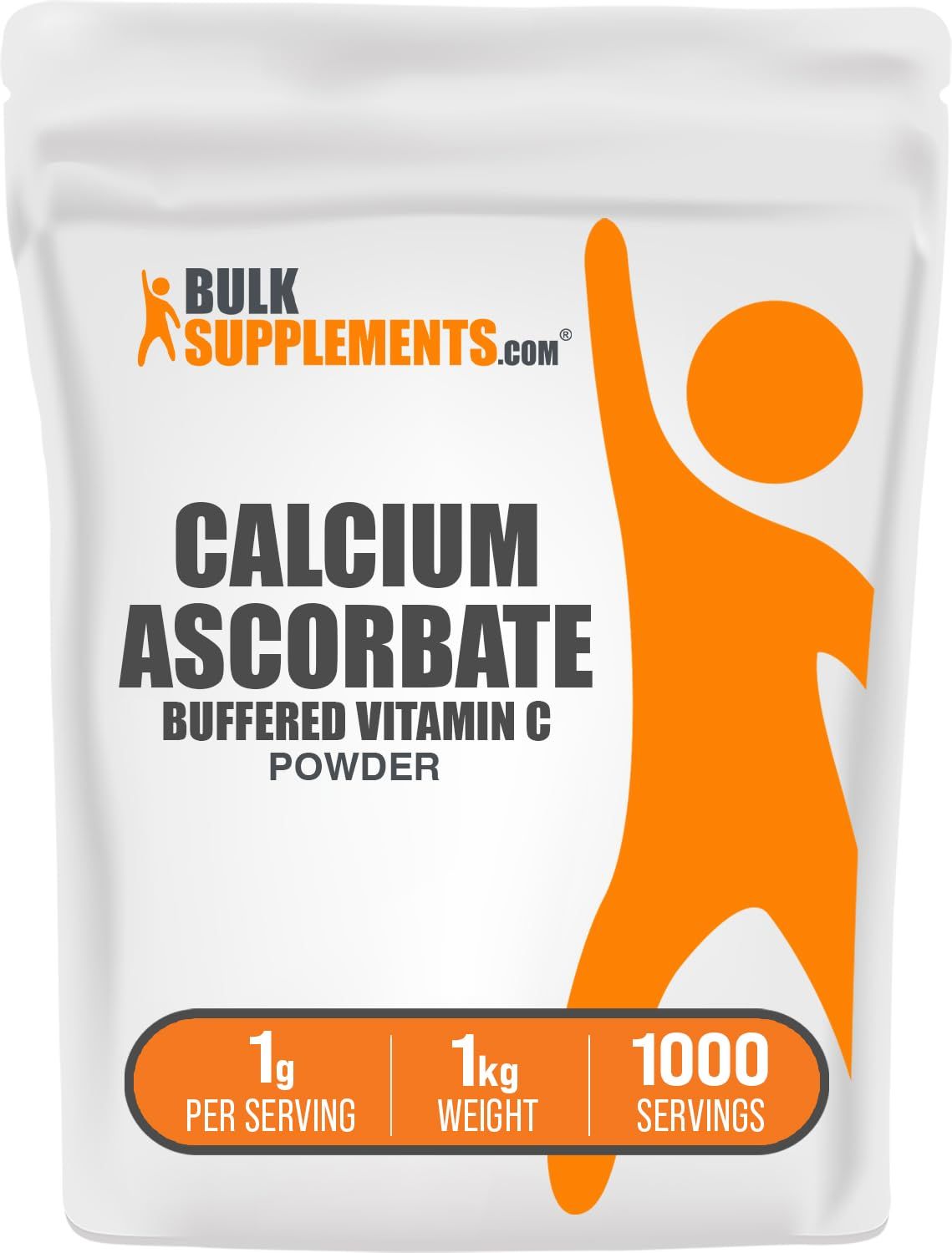 BulkSupplements.com Calcium Ascorbate Powder - Buffered Vitamin C, Calcium Supplement Powder, Vitamin C Supplement - Gluten Free, 1000mg per Serving, 1kg (2.2 lbs) (Pack of 1)