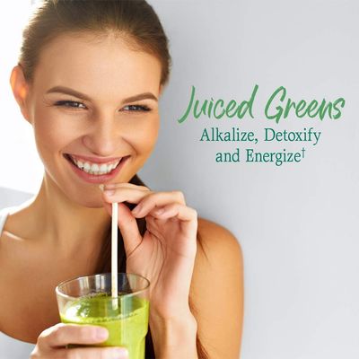 Garden of Life Raw Organic Perfect Food Green Superfood Juiced Greens Powder - Apple Flavor, 30 Servings - Vegan Gluten Free Whole Food Dietary Supplement, Greens Plus Probiotics &amp; Enzymes