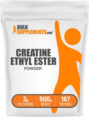 BulkSupplements.com Creatine Ethyl Ester HCl Powder - Creatine Supplement, Creatine Ethyl Ester Powder - Unflavored &amp; Gluten Free, 3g per Serving, 500g (1.1 lbs) (Pack of 1)